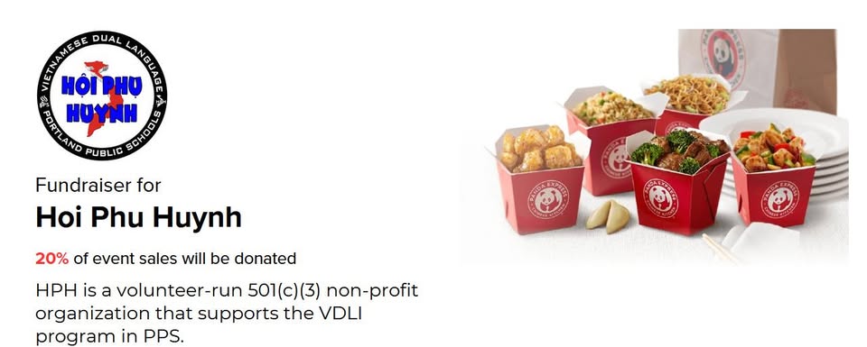HPH Family Dine or Order Out Fundraiser at Panda Express