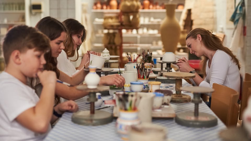 Friday's creative workshops in Majolica