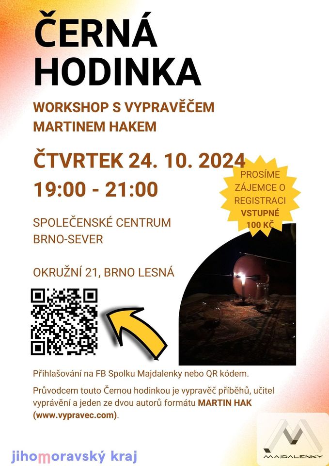 Černá hodinka - workshop s vypravěčem Martinem Hakem