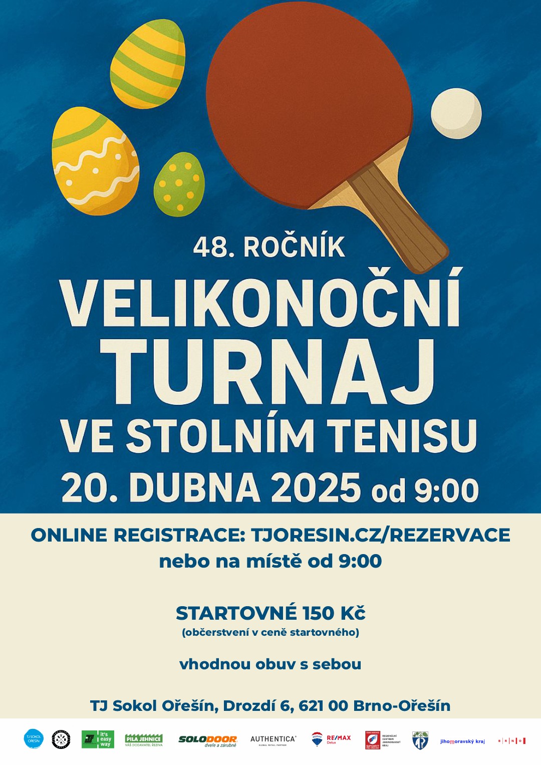 Velikonoční turnaj ve stolním tenisu