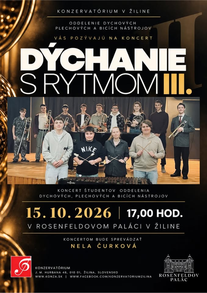 KONCERT: Dýchanie s rytmom (Konzervatórium Žilina)