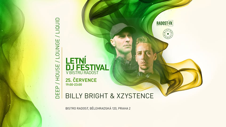 Páteční Burger&Beats: Billy Bright & Xzystence v Bistru Radost! 🎤 🎶 🍔