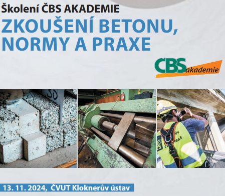 Školení ZKOUŠENÍ BETONU - NORMY A PRAXE