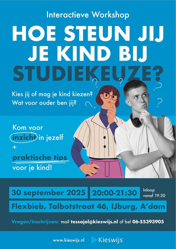 Workshop - Hoe steun jij je kind bij studiekeuze?