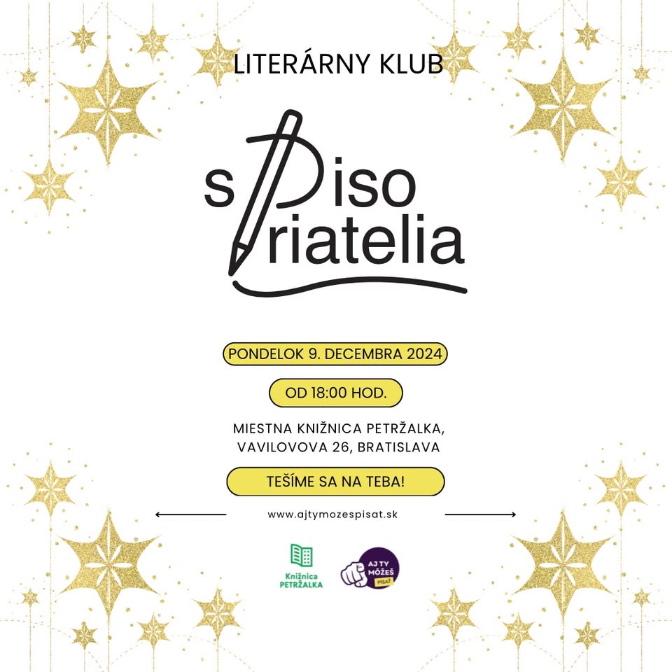 Vianočné stretnutie literárneho klubu SPISOPRIATELIA