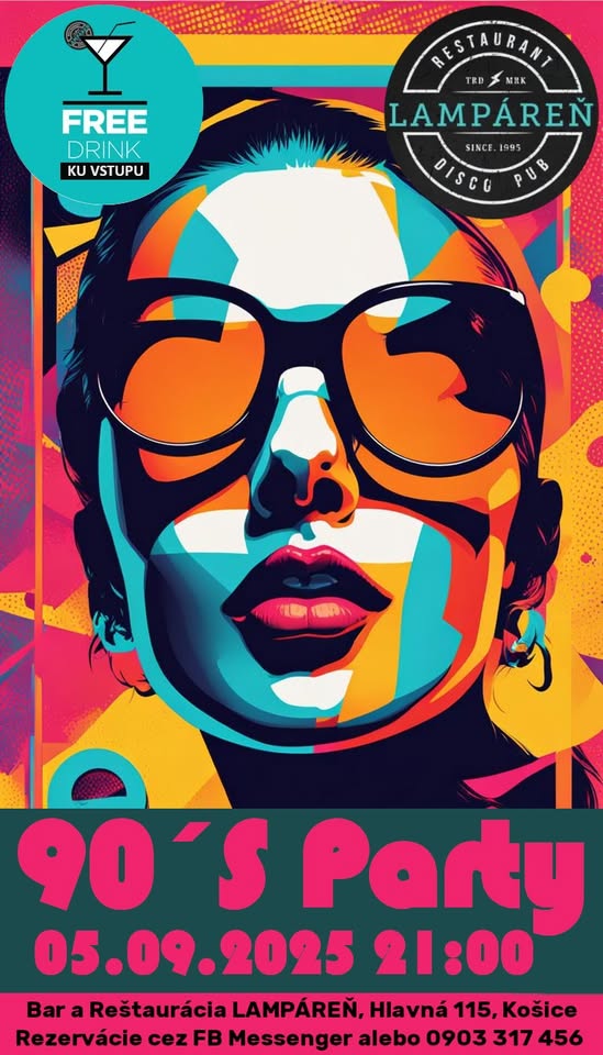 DISCO 90´S PIATOK 05.09.2025 21:00 !!!
