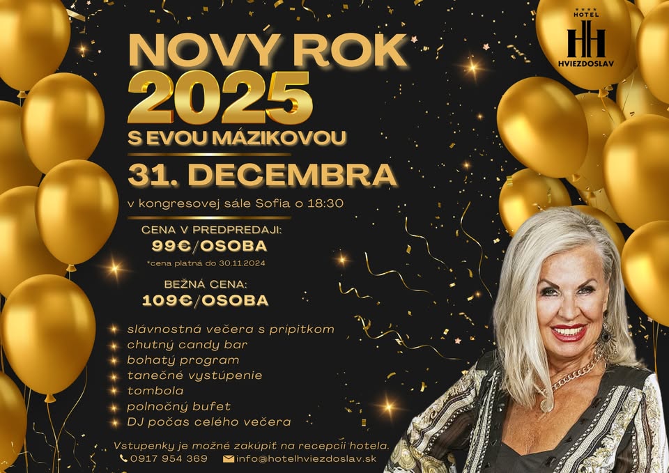 SILVESTROVSKÝ PROGRAM V HOTELI HVIEZDOSLAV