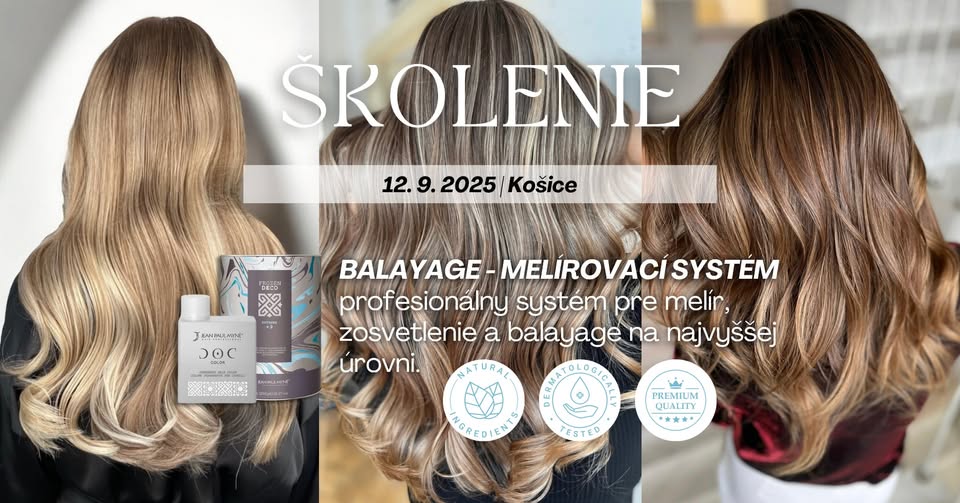 KADERNÍCKE ŠKOLENIE - Balayage Melírovací systém