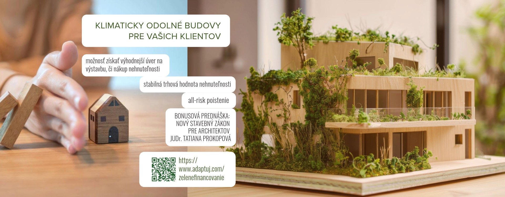 Seminár pre architektov: Úvery, poistenie a udržateľná hodnota "zelených" domov.