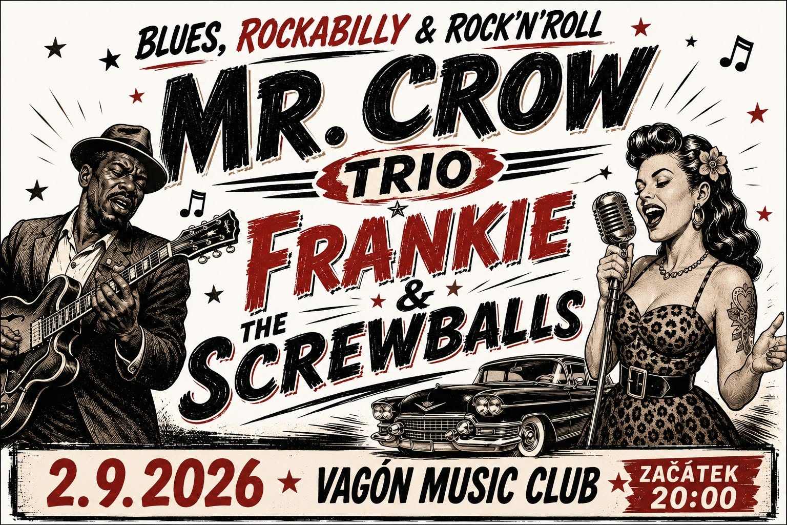 Mr. Crow Trio a Frankie & The Screwballs ve Vagónu!