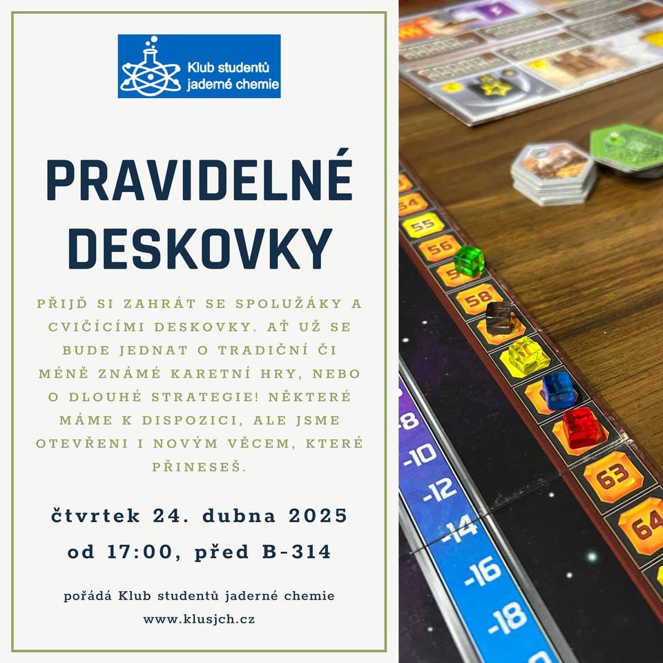 Druhé dubnové pravidelné deskovky