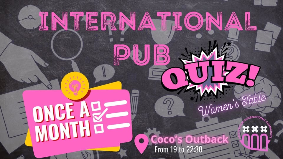 International Pub quiz @ Coco's 💡(Table reserved for ladies ONLY)