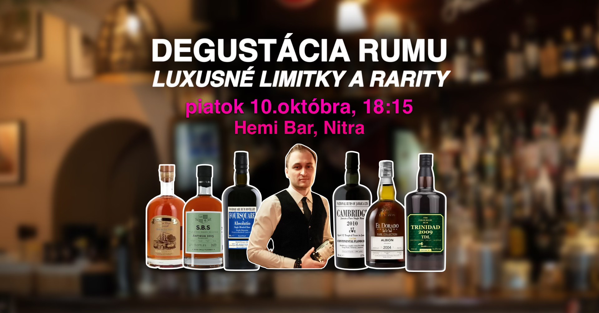 Tasting of old, rare and single Cask Rums in Nitra
