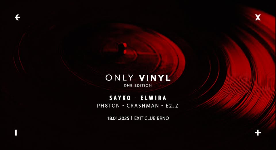 ONLY VINYL [dnb edition] w/ Sayko → EXIT Club Brno