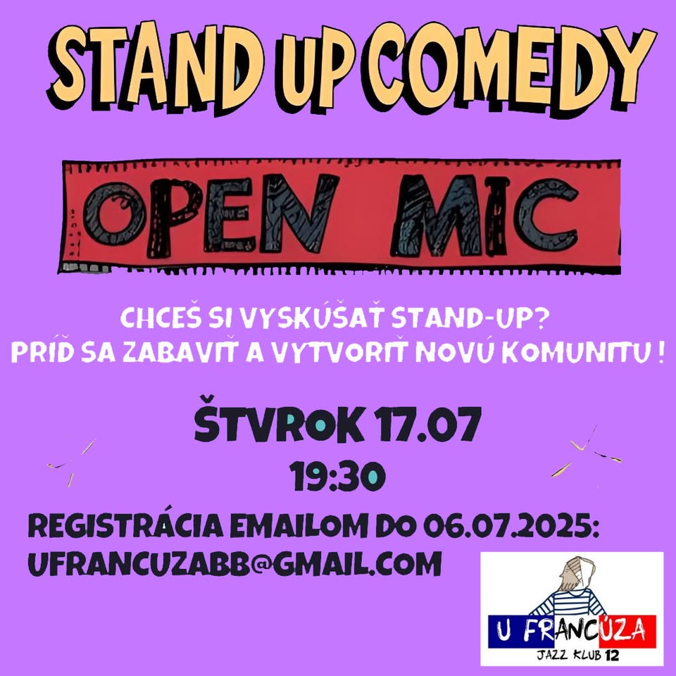 🎤 STAND-UP COMEDY OPEN MIC @ U Francúza