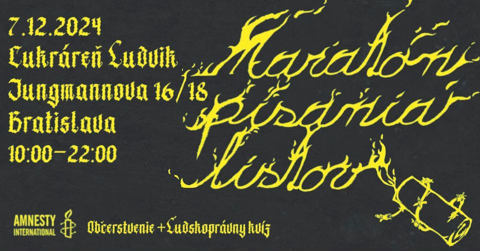 Maratón písania listov v Bratislave