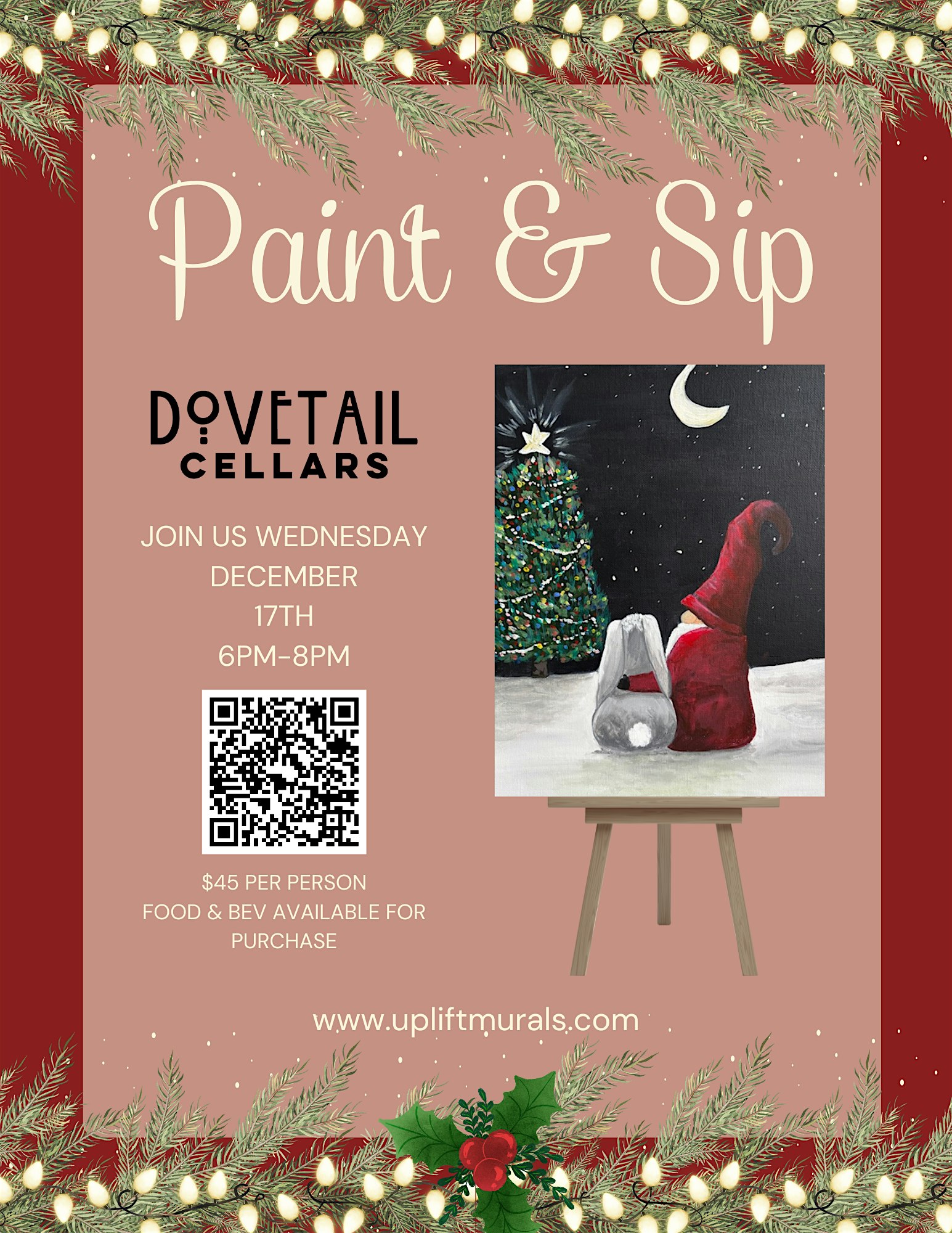Holiday Paint & Sip at Dovetail Cellars