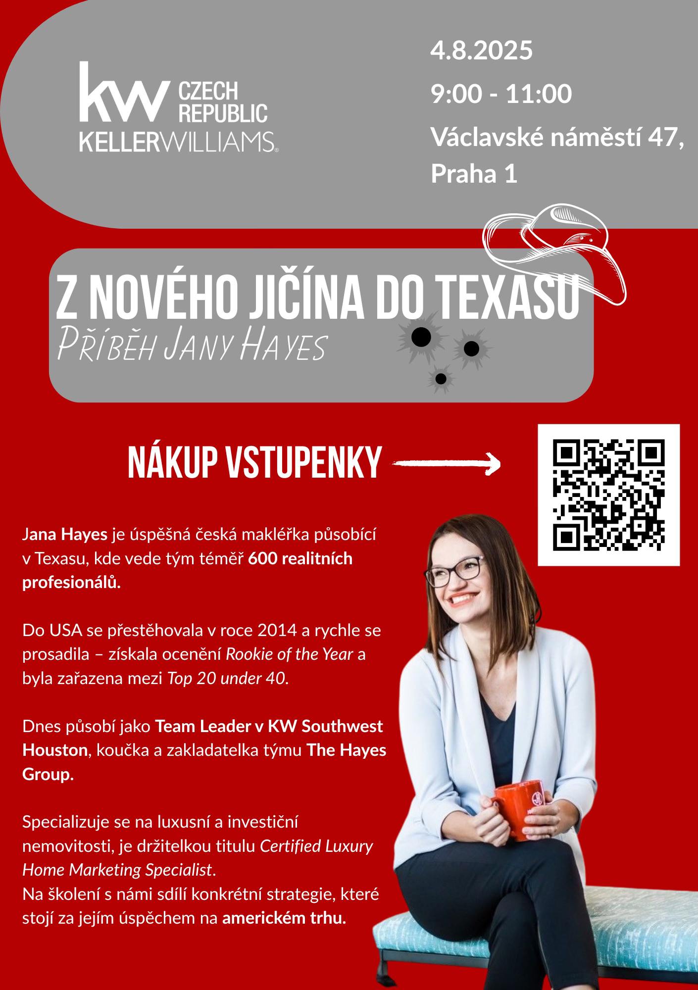 Jana Hayes - úspěšná makléřka a její realitní cesta "z Nového Jičína do Texasu"