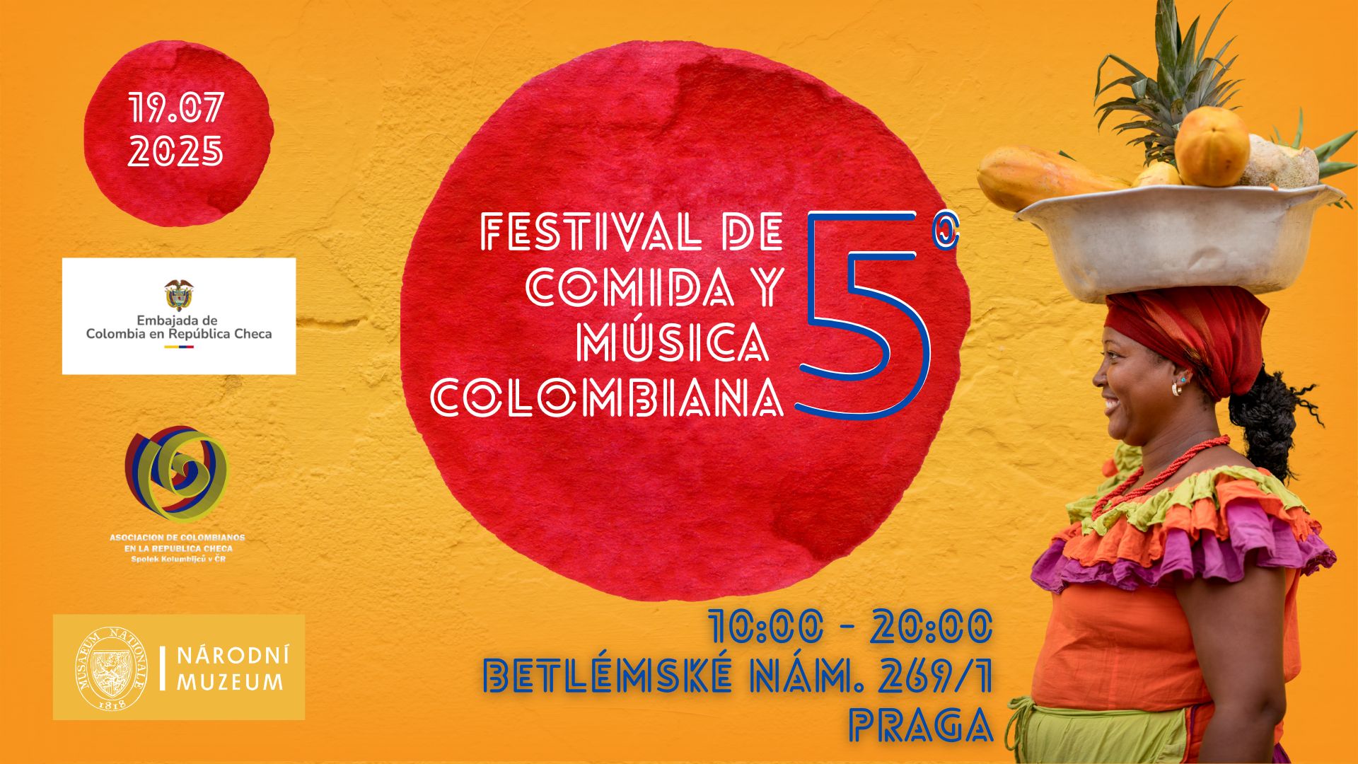 5th. Colombian food and music festival in Prague