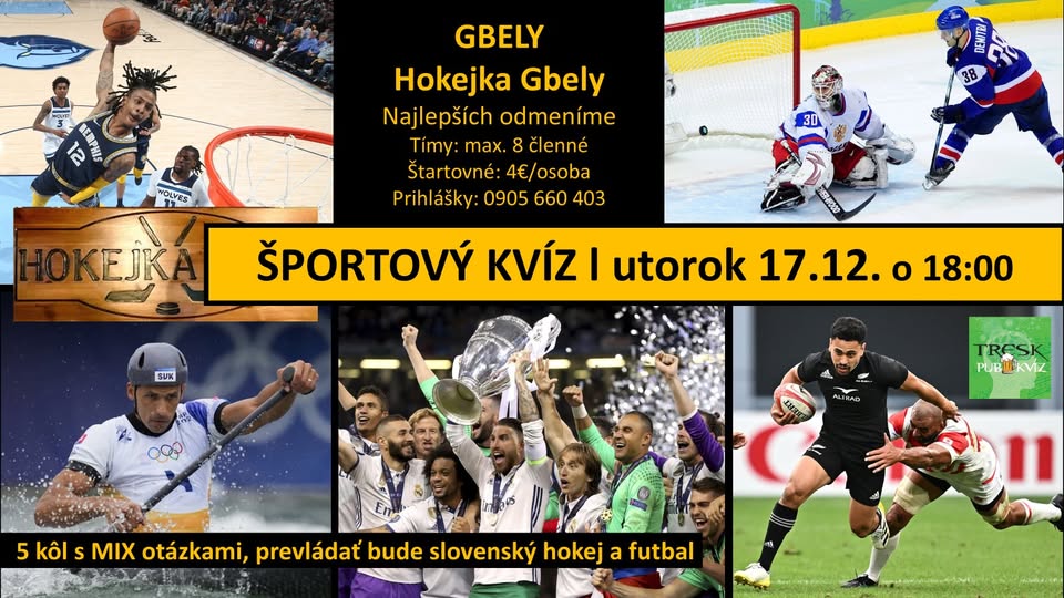 Gbely - ŠPORTOVÝ kvíz v Hokejke