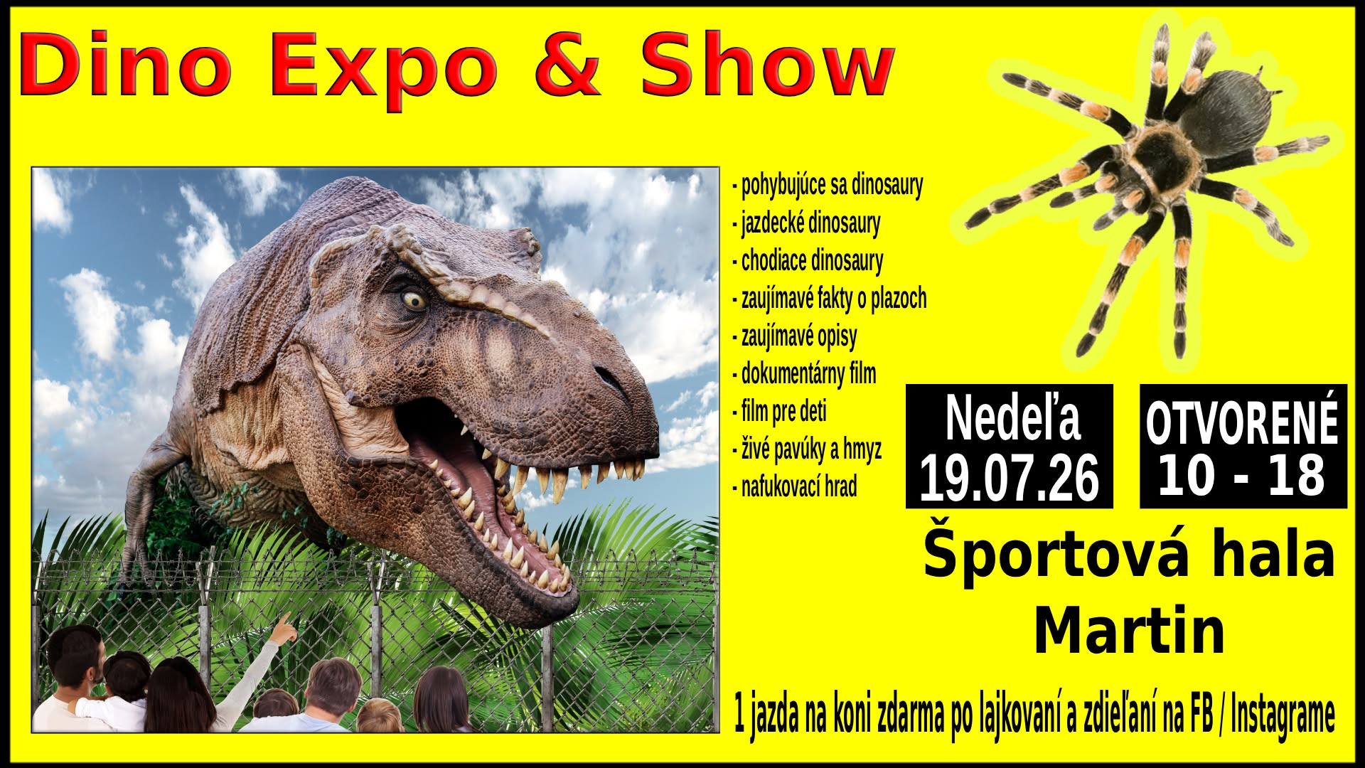 Dino Expo & Show & Pavúky Športová hala Martin