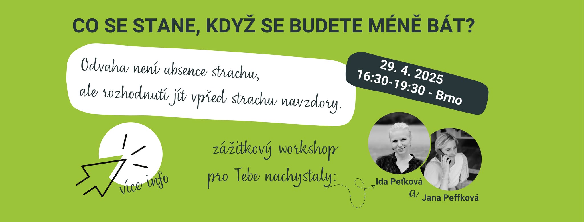 Co se stane, když se budete méně bát? - zážitkový workshop