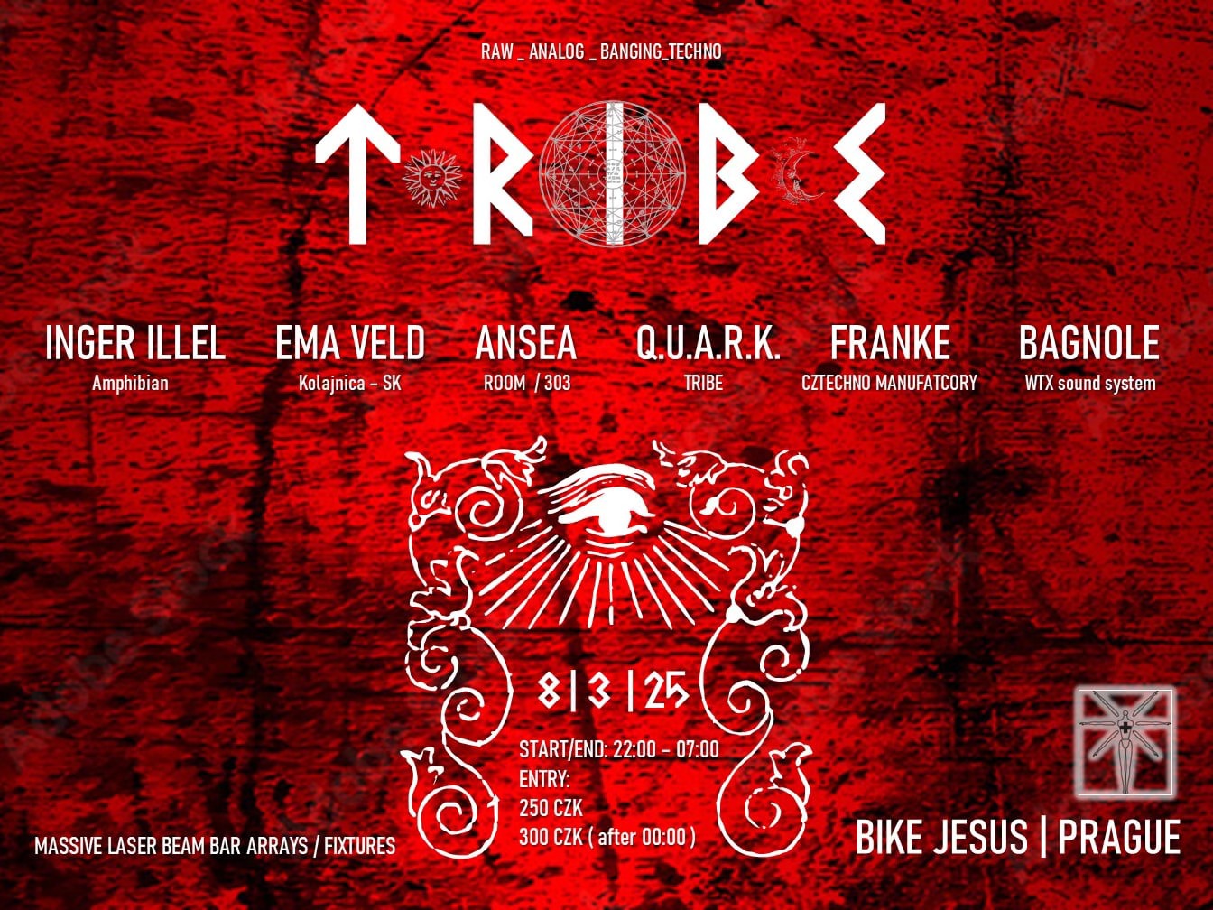 TRIBE x BIKE JESUS w/  INGER ILLEL, EMA VELD, ANSEA, Q.U.A.R.K, FRANKE and DAHØ
