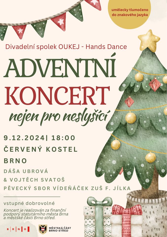 Adventní koncert nejen pro neslyšící v Brně