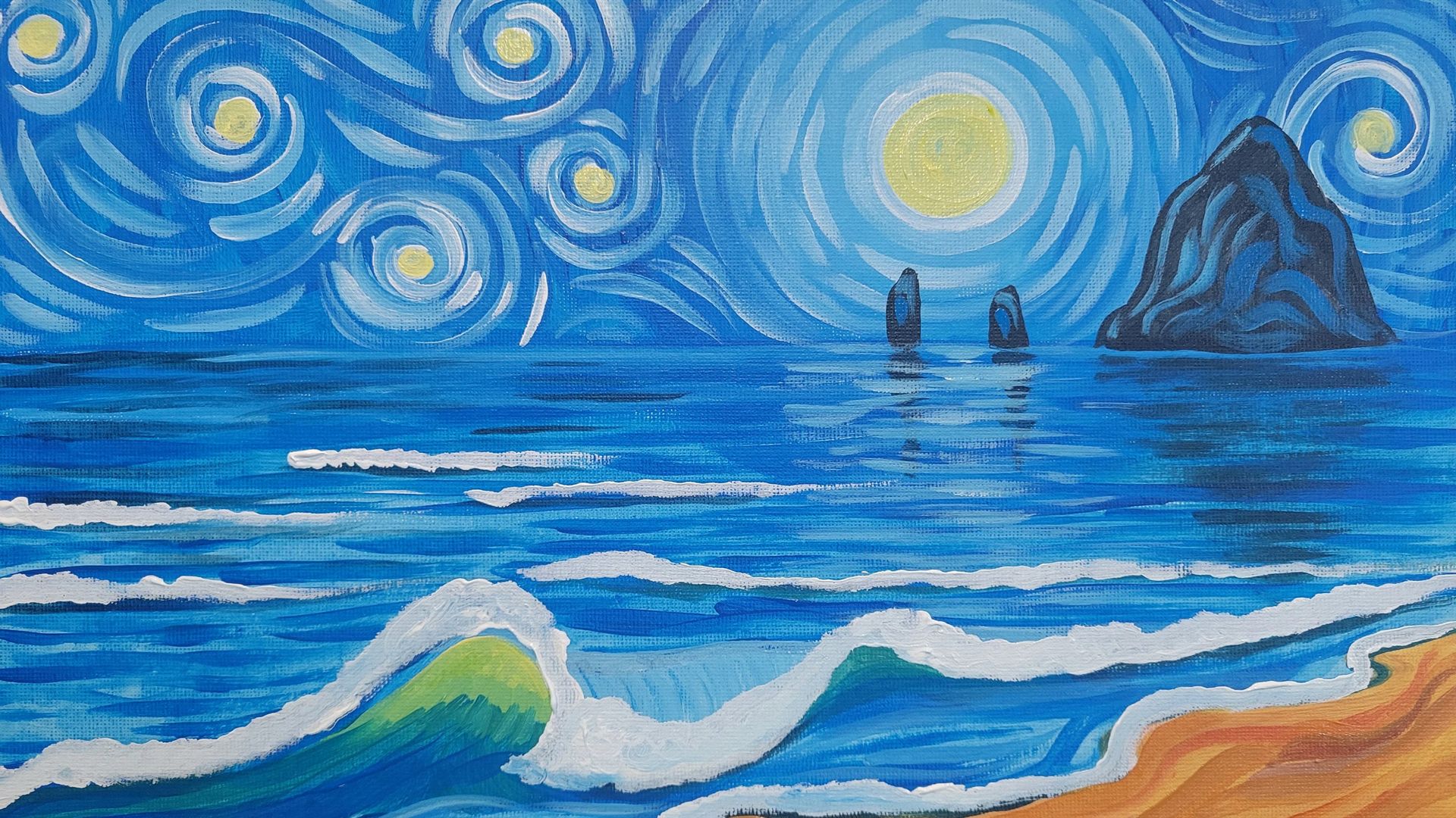 Starry Night Cannon Beach Paint & Sip