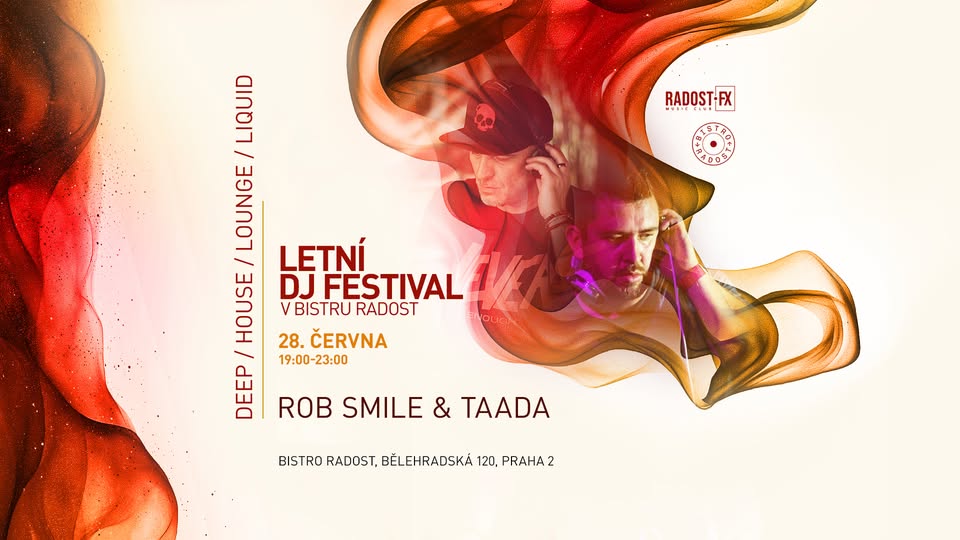 Sobotní Burger&Spin: Rob Smile (B*day set) & Taada v Bistru Radost! 🎤 🎶 🍔
