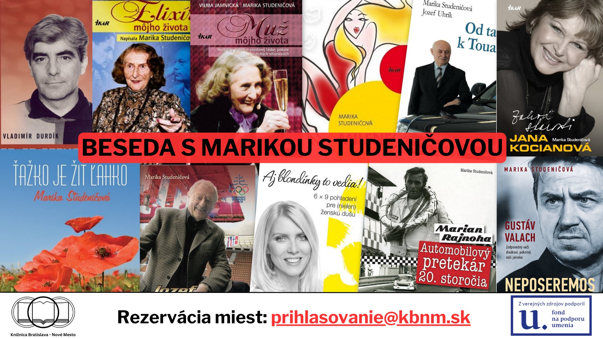 Beseda so spisovateľkou Marikou Studeničovou