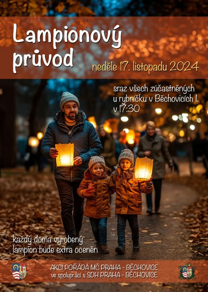 Lampionový průvod 2024 v Běchovicích