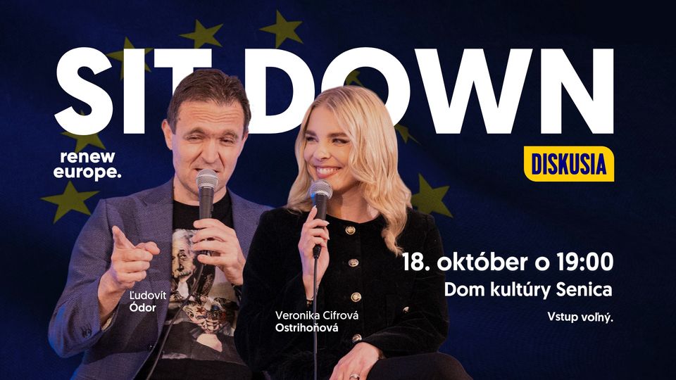 Sit Down v Senici: Diskusia s europoslancami Veronikou Cifrovou Ostrihoňovou a Ľudom Ódorom