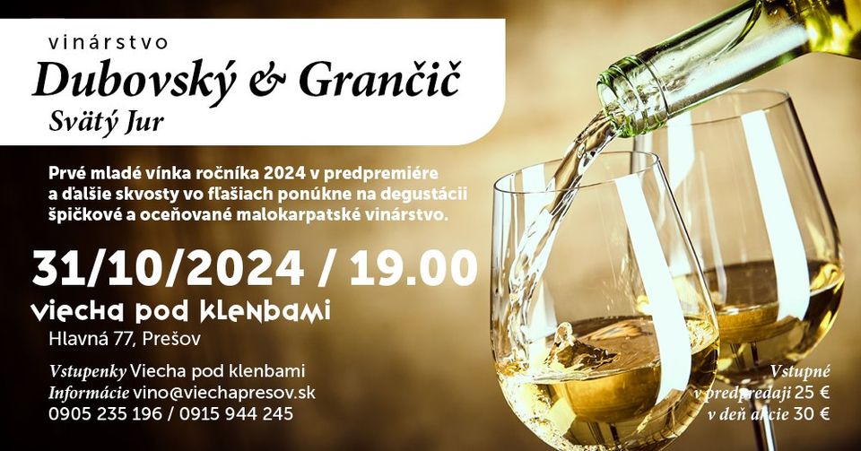Degustácia vinárstva Dubovský & Grančič