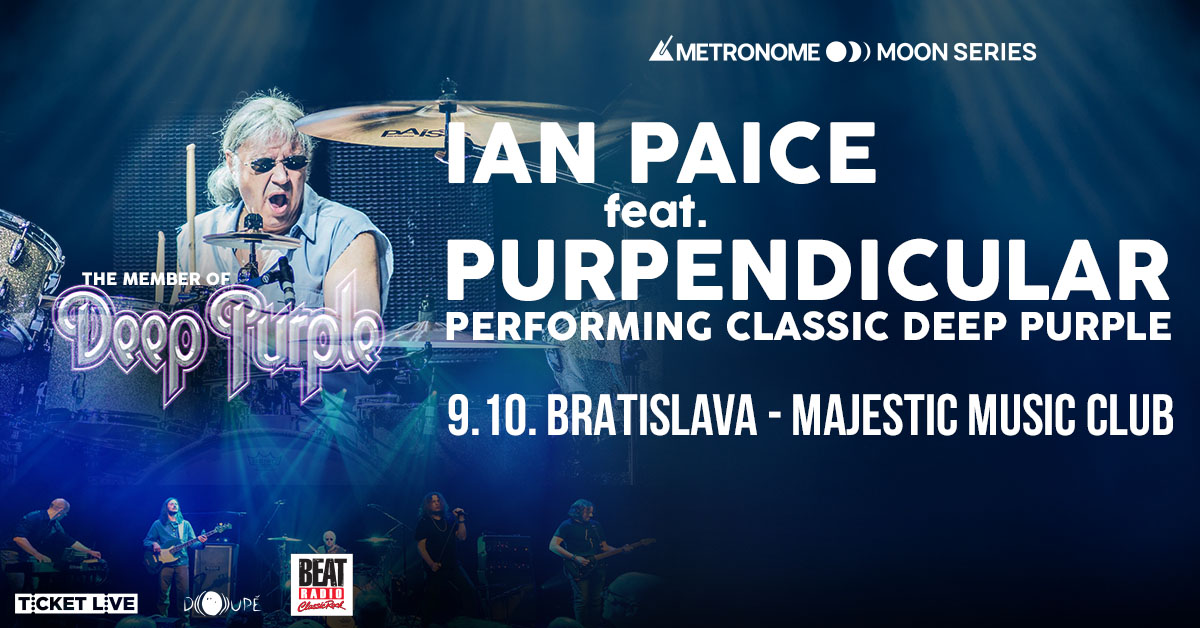 Ian Paice - founder and member of the famous Deep Purple will perform with the band Purpendicular in Bratislava.