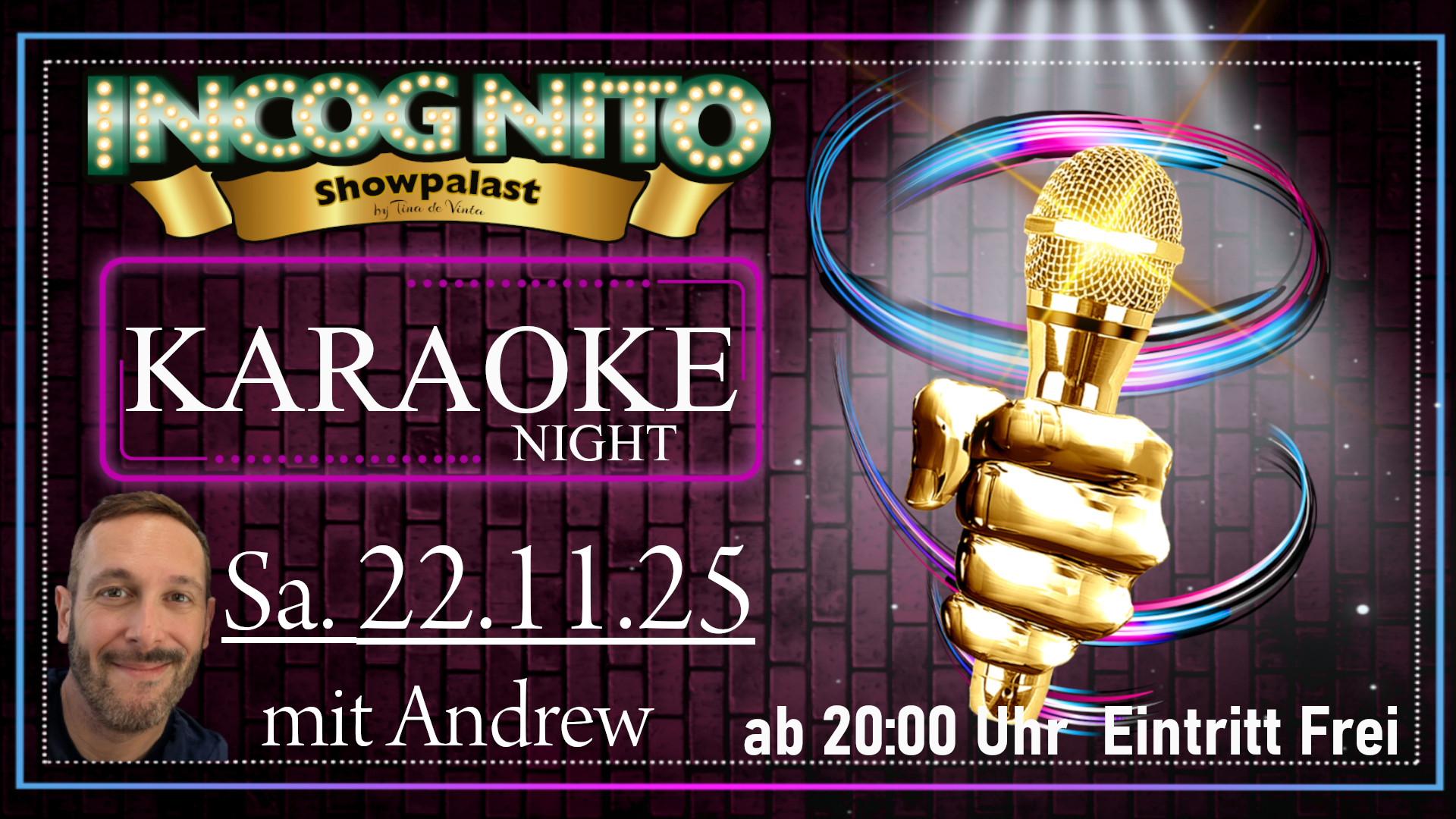 🎤✨ KARAOKE NIGHT im Incognito Showpalast Berlin! ✨🎤