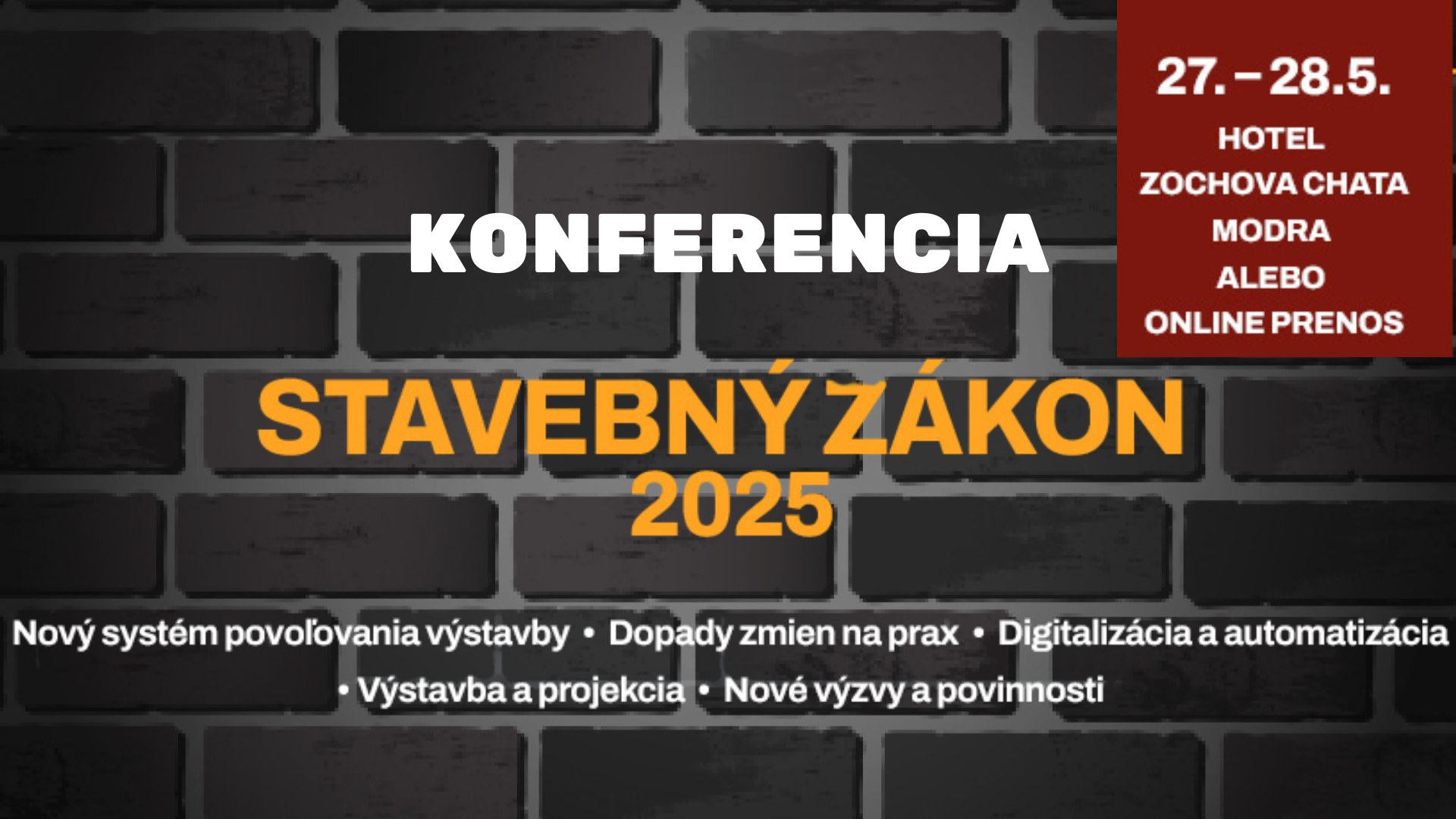 KONFERENCIA: STAVEBNÝ ZÁKON 2025
