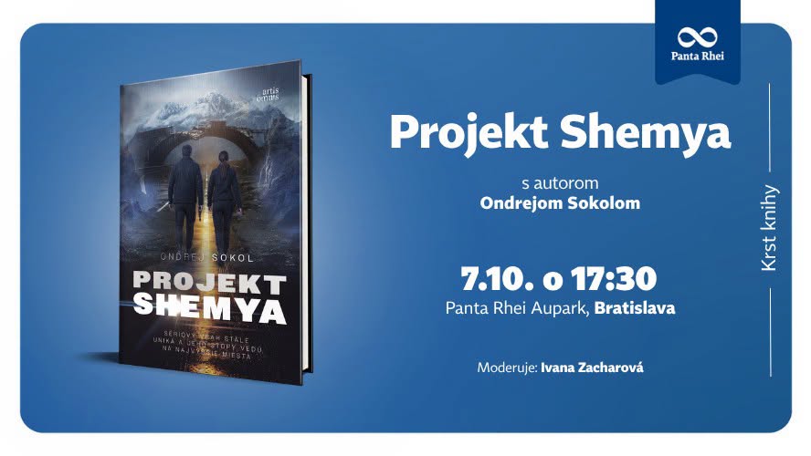 Krst knihy Projekt Shemya s autorom Ondrejom Sokolom📖