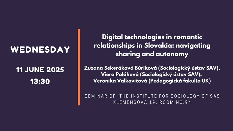 Digital technologies in romantic relationships in Slovakia: navigating sharing and autonomy