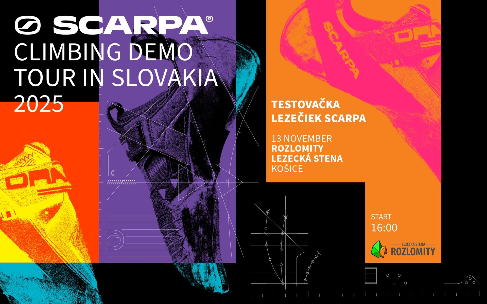 SCARPA climbing demo tour - testovačka ROZLOMITY