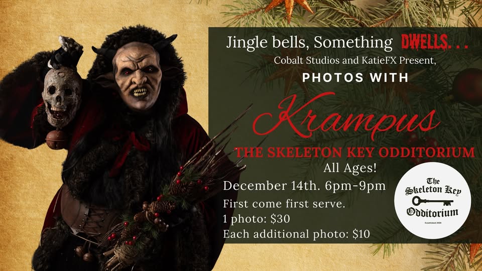 Photos with Krampus at The Skeleton Key Odditorium (All Ages!)