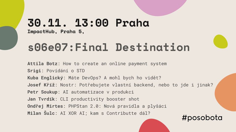 #posobota - s06e07 - Final Destination - Praha