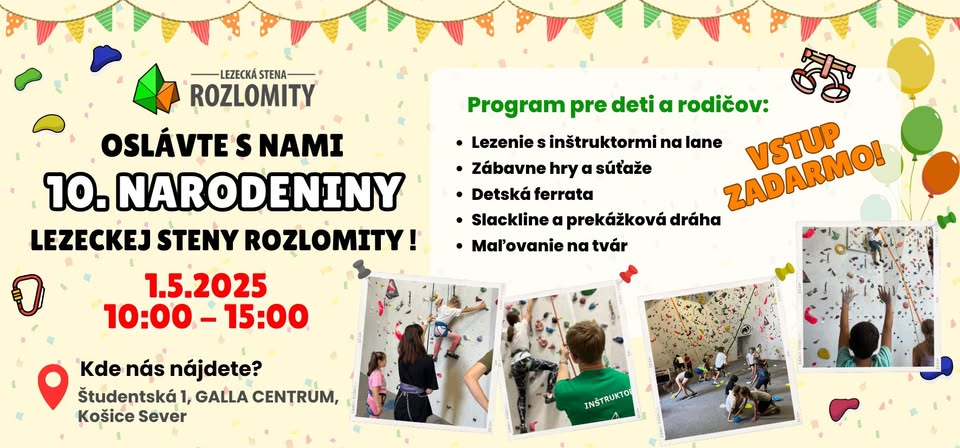 Deň otvorených dverí na Lezeckej steny Rozlomity