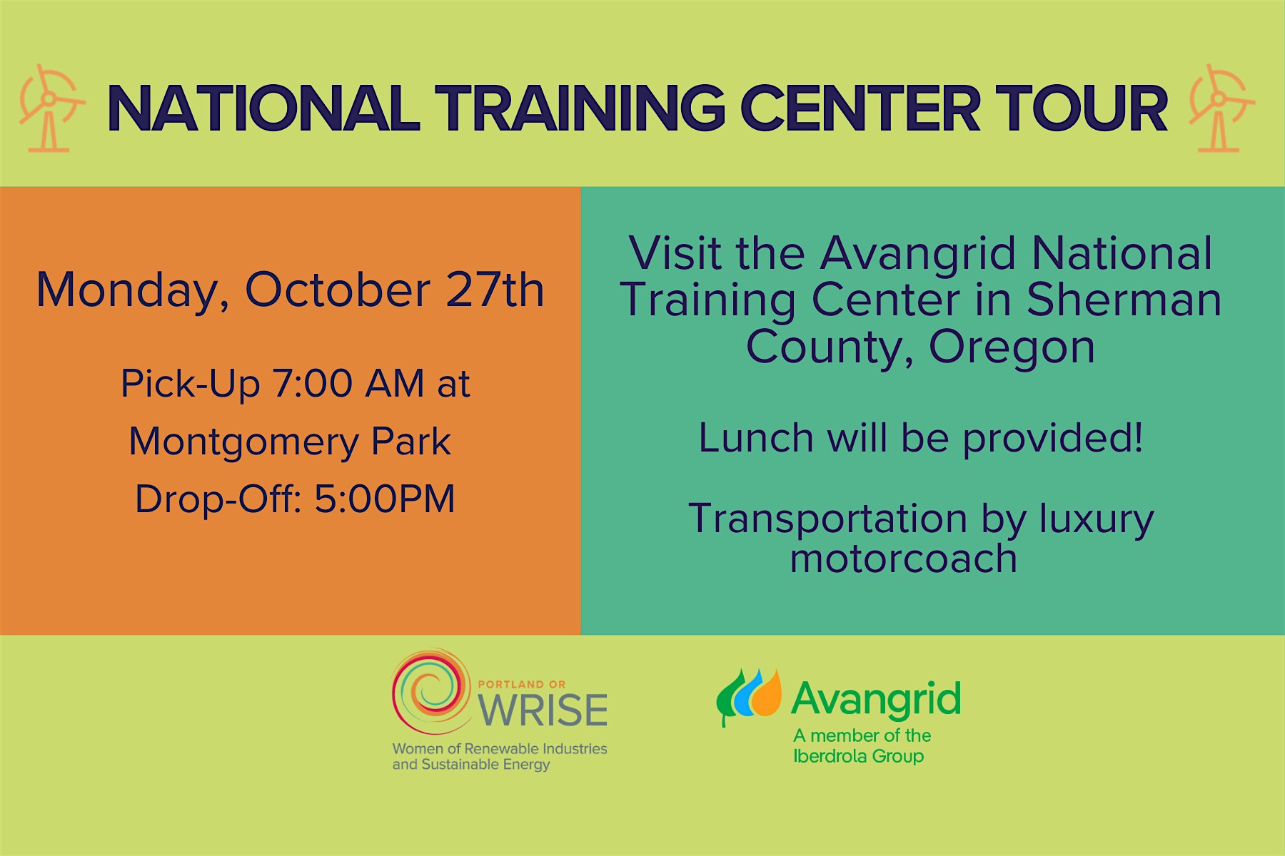 WRISE PDX and Avangrid: National Training Center Tour