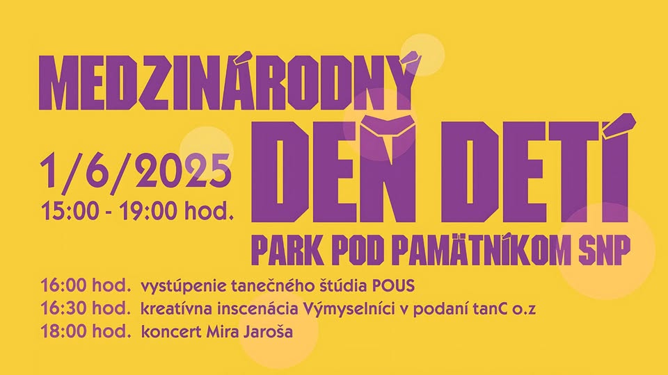Medzinárodný deň detí v Parku pod Pamätníkom SNP