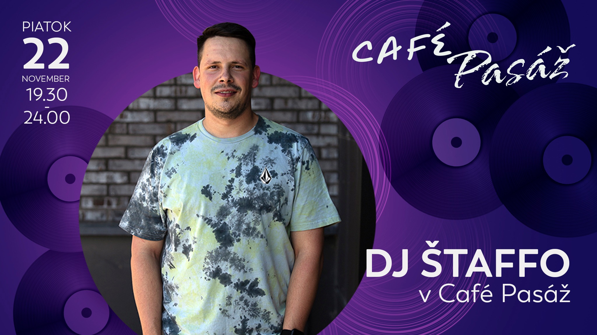DJ ŠTAFFO v Café Pasáž 22-11-2024