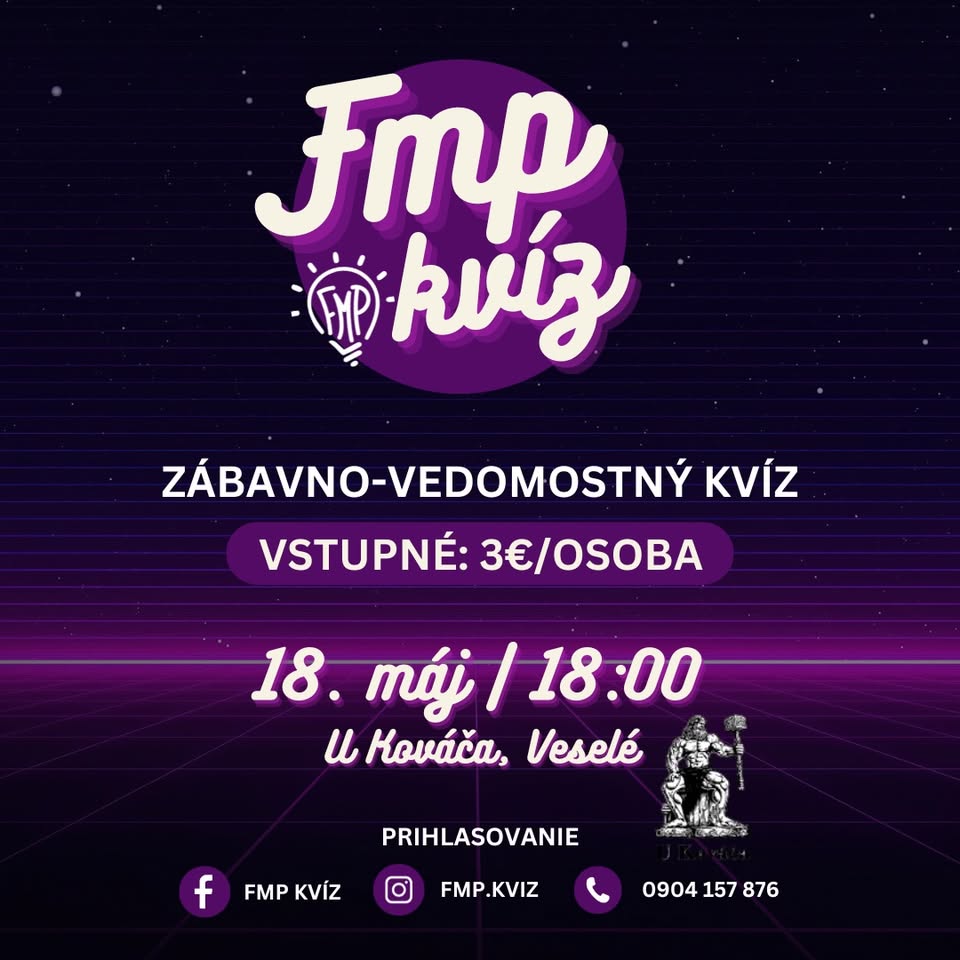 FMP Kvíz | U Kováča, Veselé 🍕