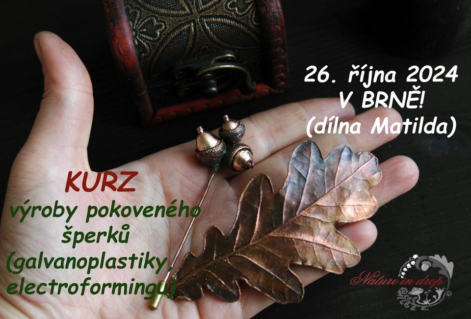 Kurz Galvanoplastiky (poměděného šperku) v Brně
