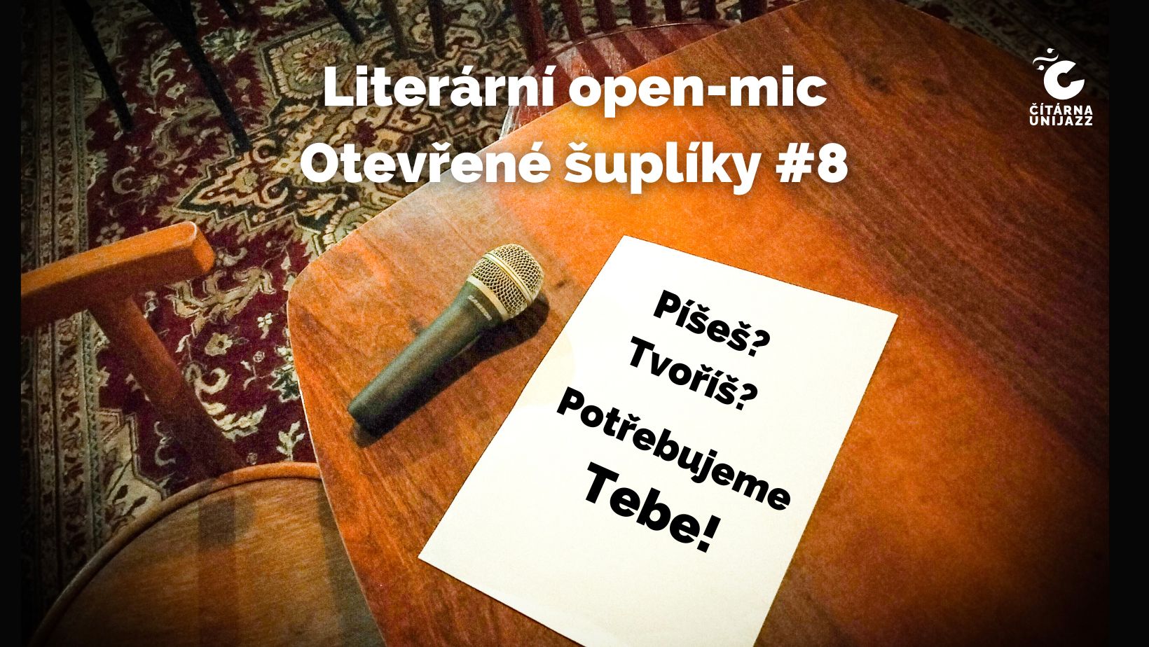 Literární open-mic Otevřené šuplíky #8
