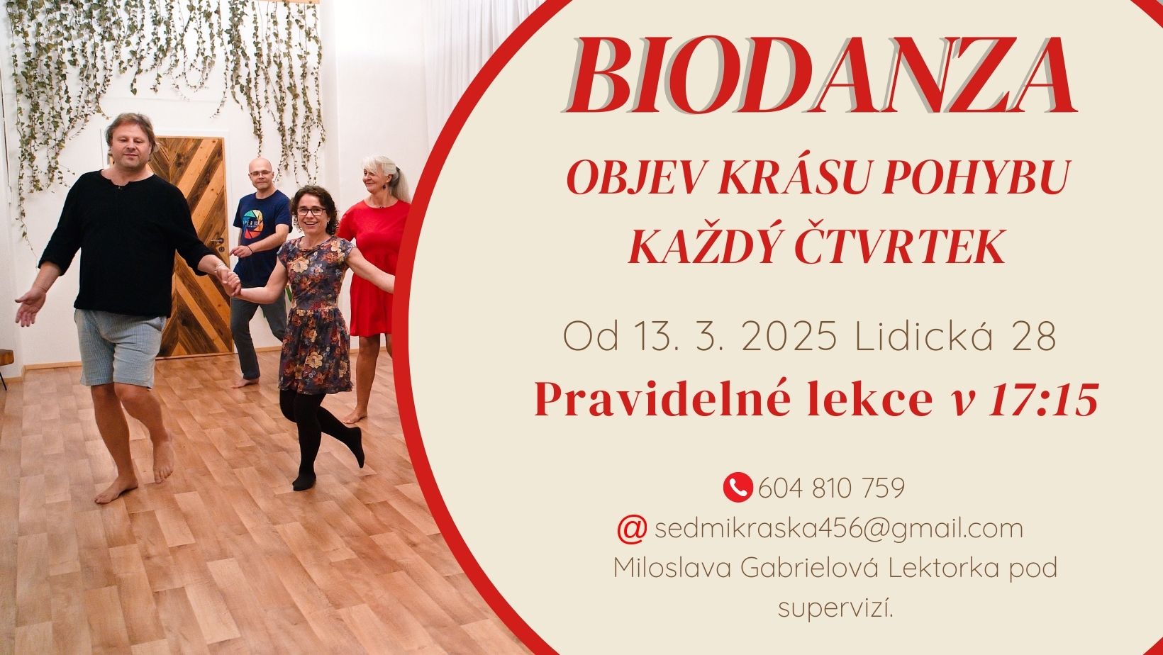 Pravidelné lekce Biodanzy otevřená skupina